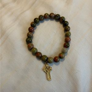 gold cross bracelet for women